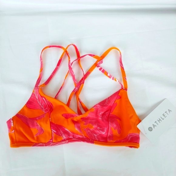Athleta Size S Tangerine Strappy Sports Bra - Picture 5 of 5